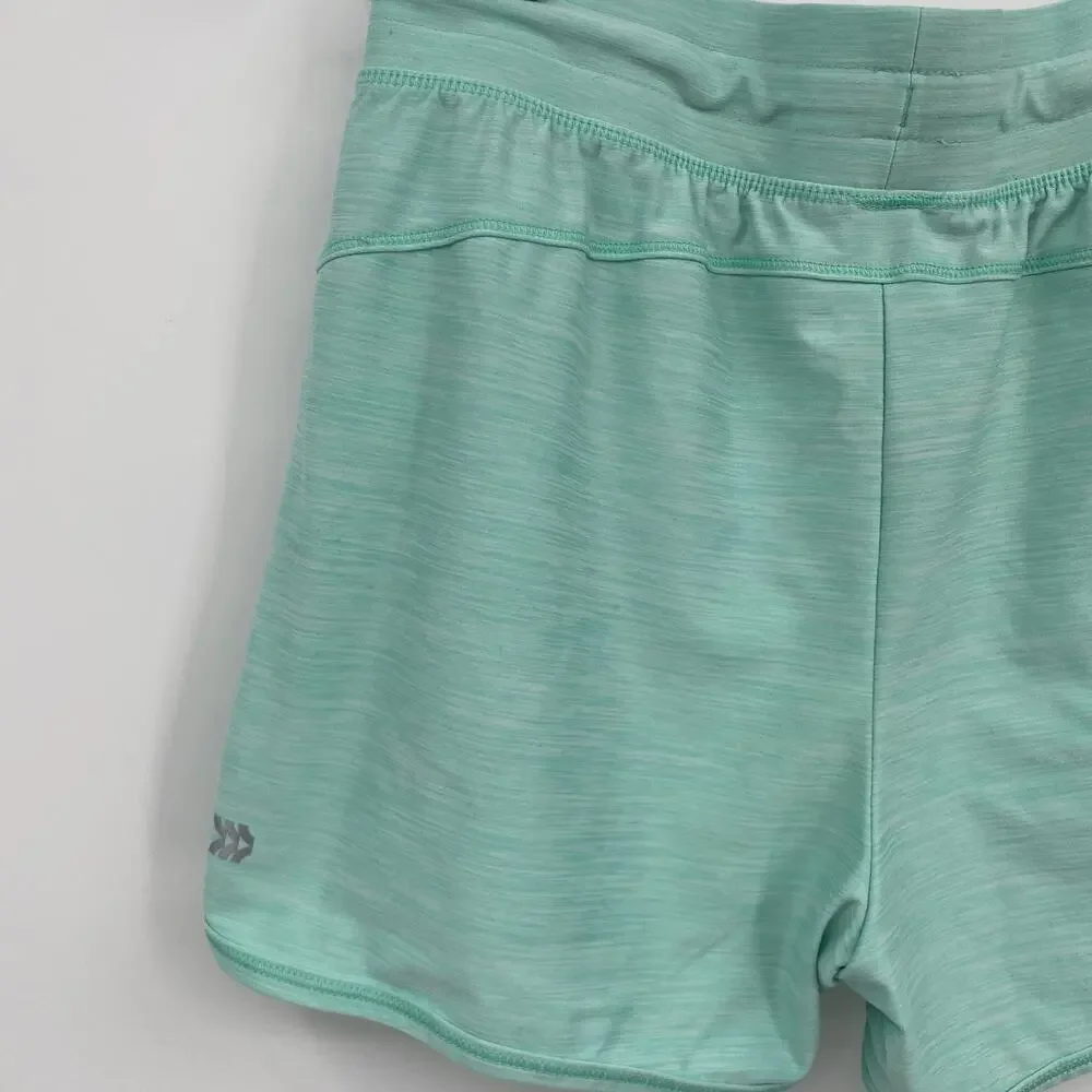 All in Motion Activewear Running Elastic Waist Shorts Green Girl's Size XL 14/16